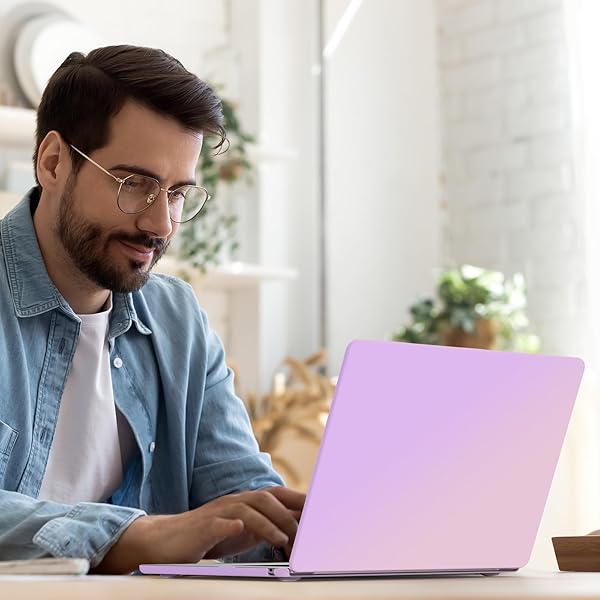 iCasso iCasso Gradient Purple Hard Shell Case and Sleeve for MacBook Air 15 inch 2023 2024 2025 with Screen Protector and Keyboard Cover - View 10 of 10