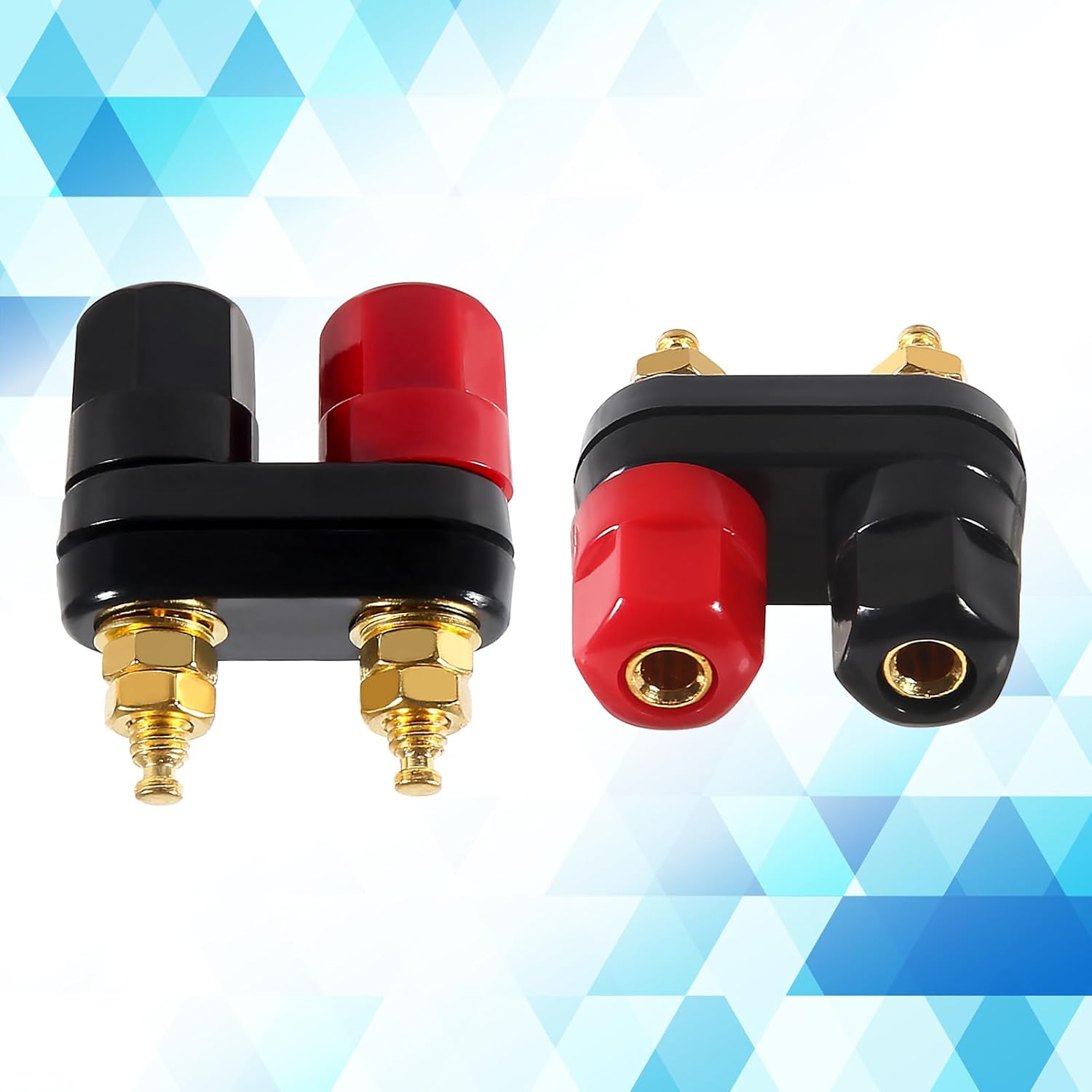 JUZITAO JUZITAO 10PCS 4mm Banana Binding Post Dual 2-Way Speaker Terminal Connectors Gold Plated Insulated for Power Amplifier - View 2 of 7