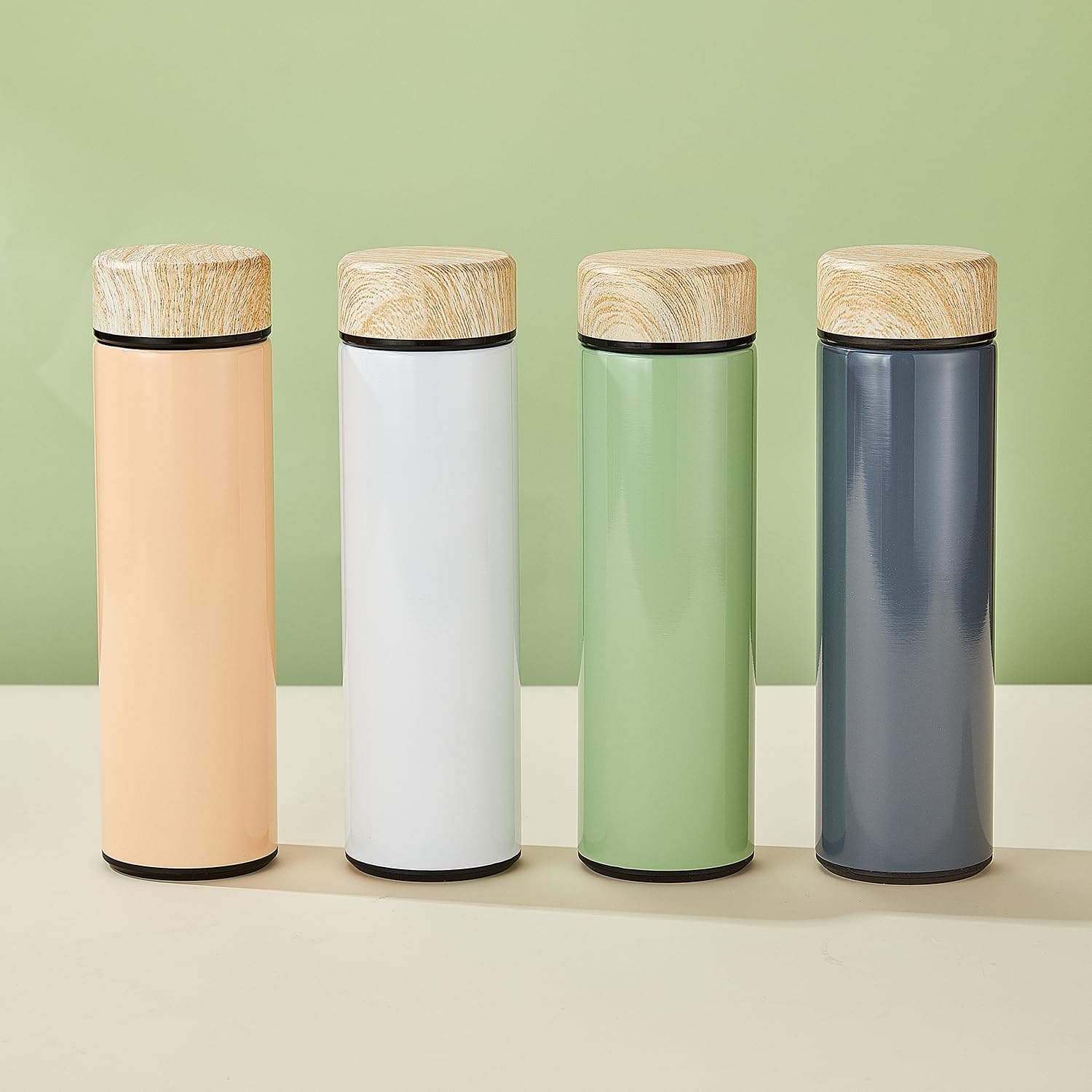 Boenkush 15oz Stainless Steel Water Bottle Insulated Thermos Flask Leak Proof Keeps Drinks Hot Cold Ideal for Coffee Tea Water White - View 7 of 7