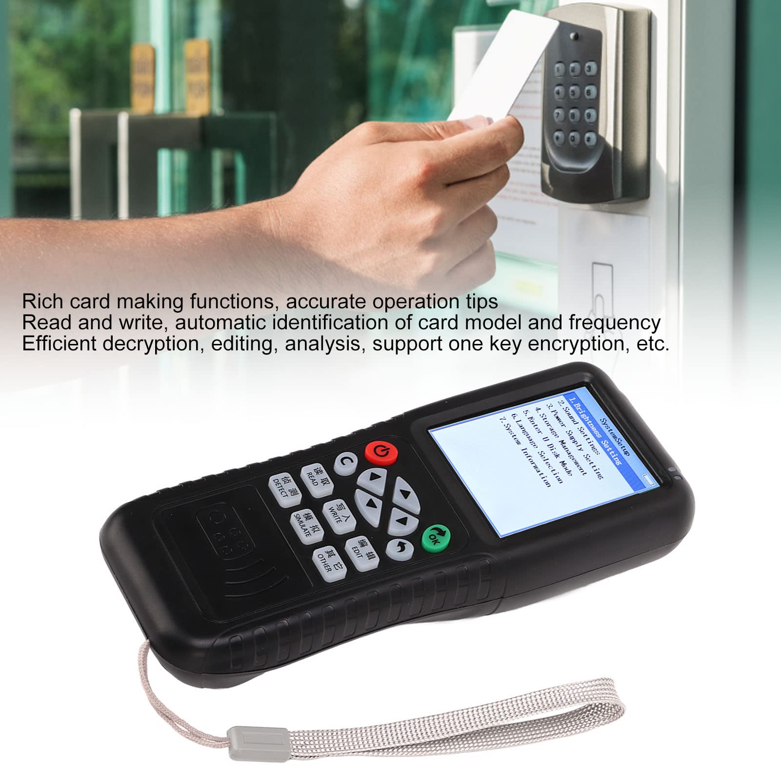 Diydeg Diydeg NFC RFID Card Copier Reader Writer Handheld Duplicator for Access Control System 125-500KHz - View 3 of 9