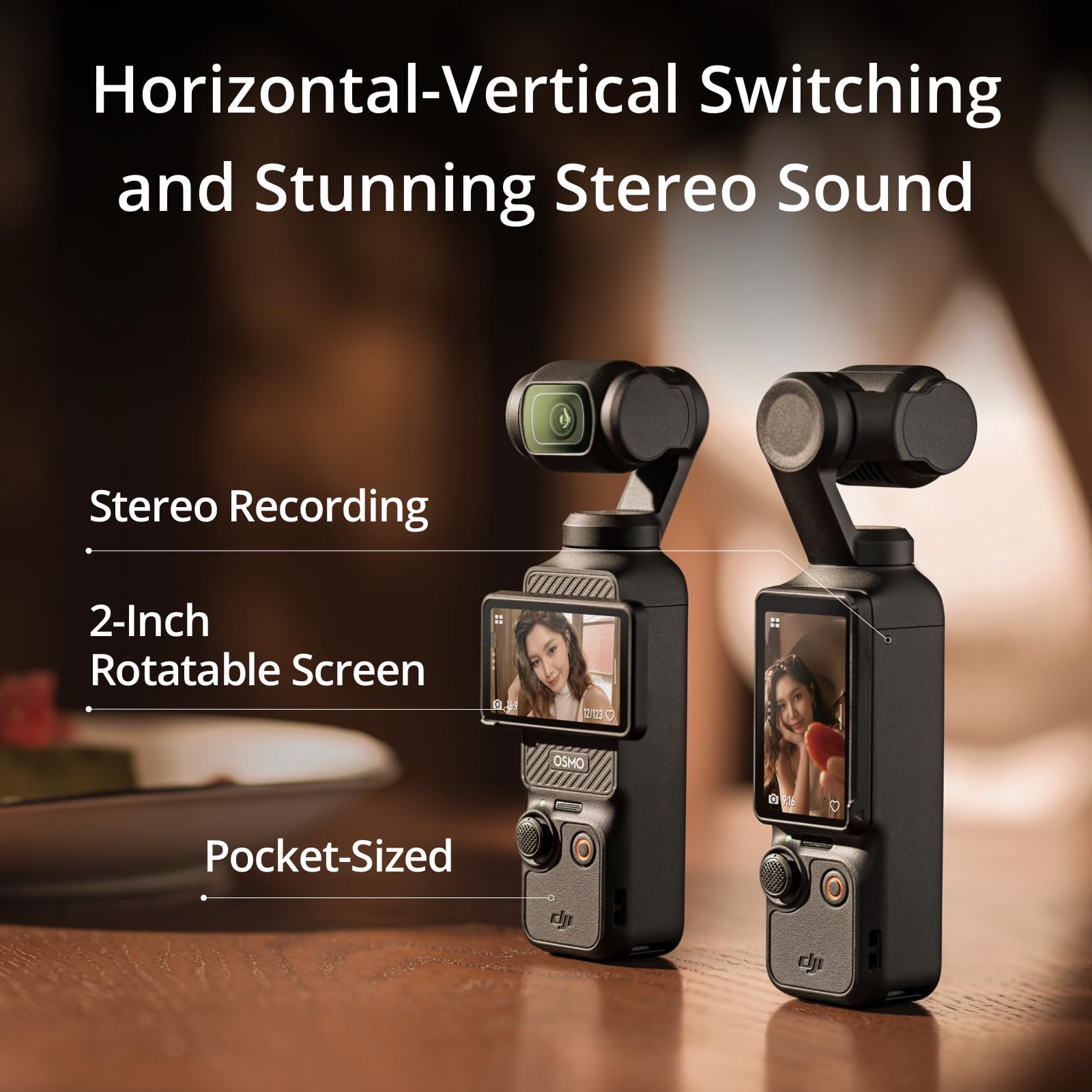 DJI DJI Osmo Pocket 3, Vlogging Cameras with 1'' CMOS & 4K/120fps Vlog Camera, 3-Axis Stabilization, Fast Focusing, Face/Object Tracking, Digital Vlogging Camera for YouTube - View 4 of 9