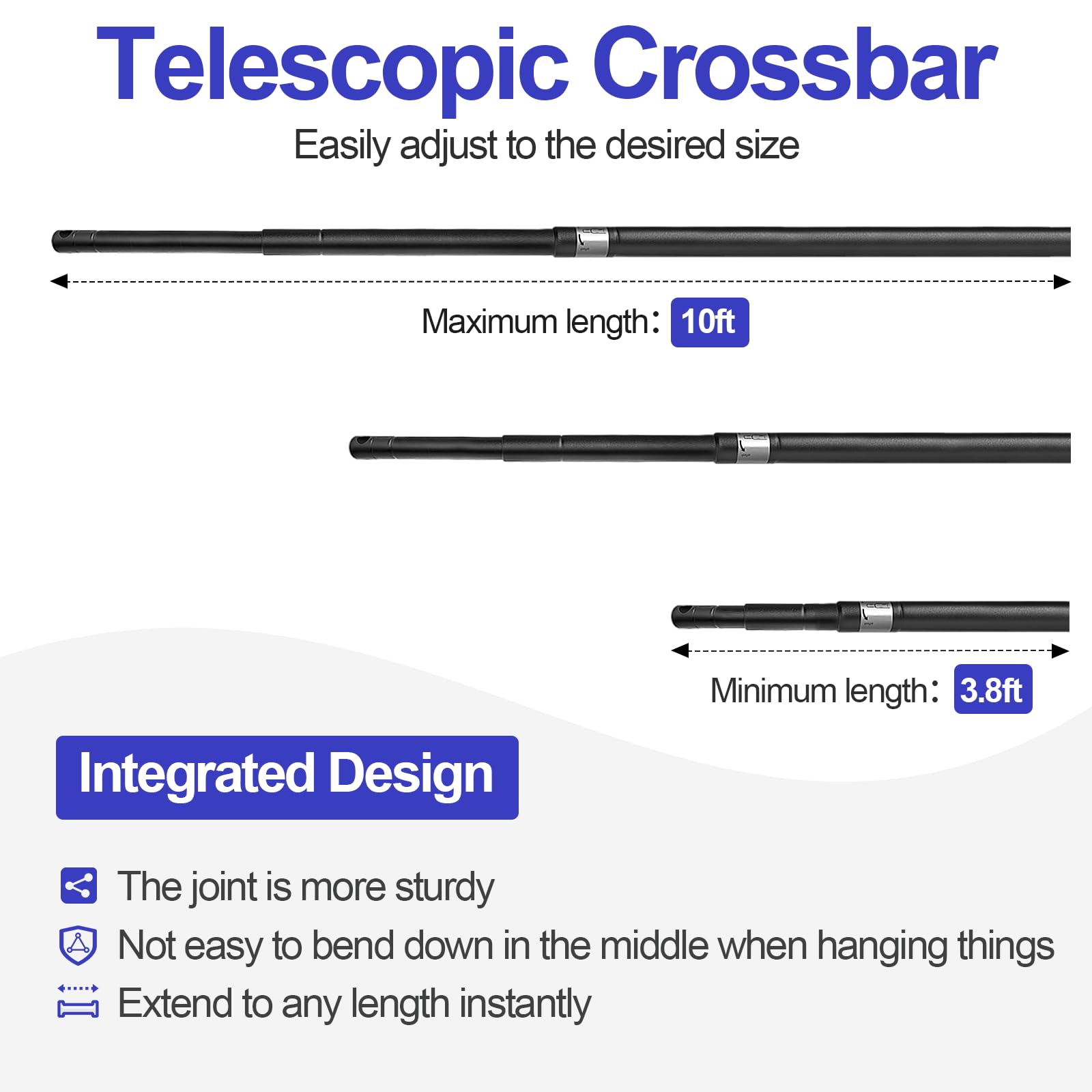 EMART EMART 10x7.9FT Backdrop Stand Adjustable Heavy Duty Support System Kit with Clamps Sandbag and Carry Bag for Photography and Events - View 3 of 7