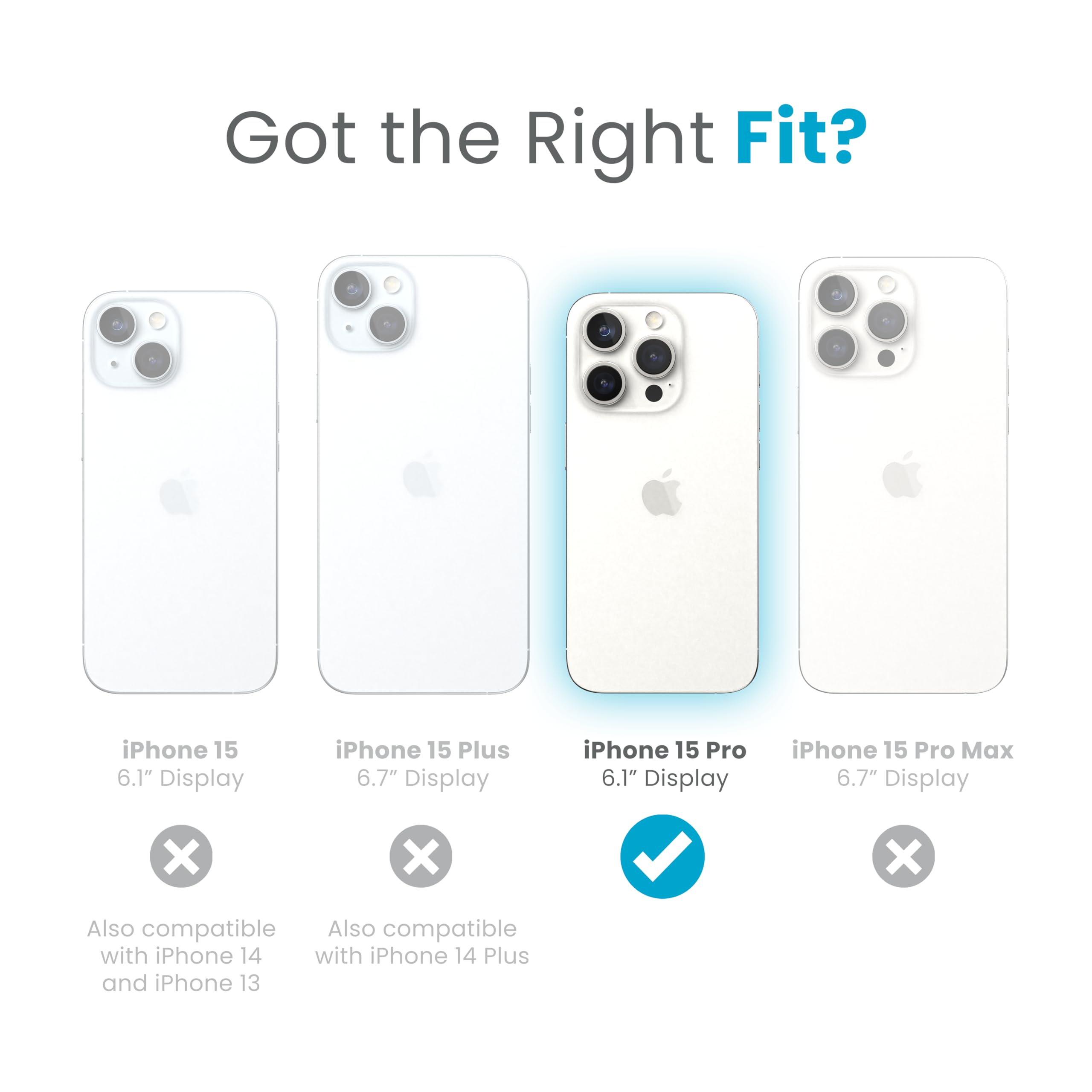 Speck Speck iPhone 15 Pro Case with Drop Protection and Grip Soft Touch Scratch Resistant 6.1 Inch Presidio2 Grip Black Slate Grey White - View 2 of 6