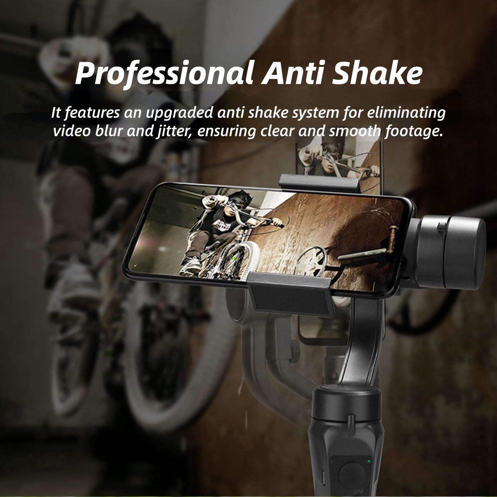 Cuifati S5 Gimbal Stabilizer for Smartphone 3 Axis Handheld Stabilizer with Anti Shake Face Tracking Easy Rotation Foldable for Video Recording - View 3 of 8