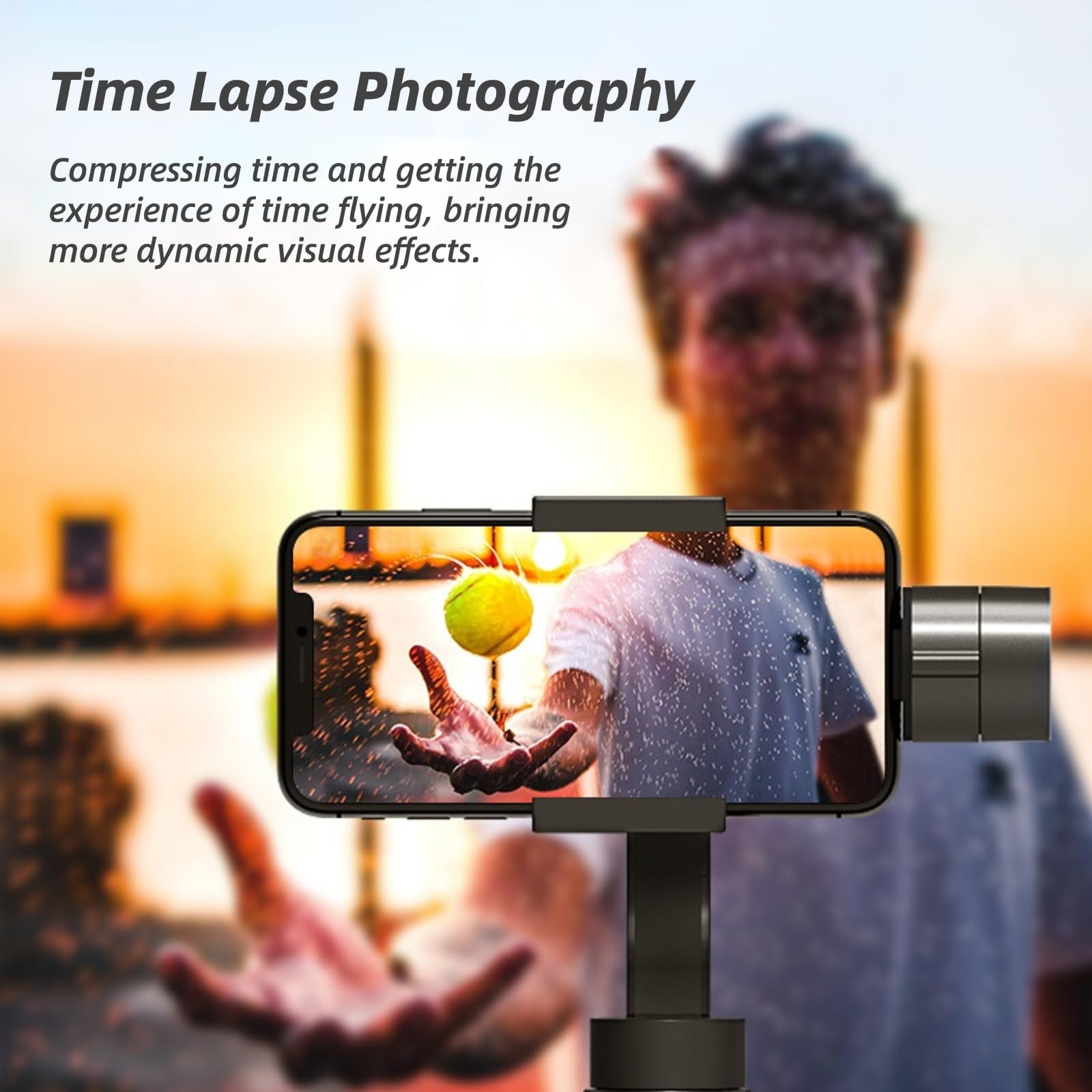 Cuifati S5 Gimbal Stabilizer for Smartphone 3 Axis Handheld Stabilizer with Anti Shake Face Tracking Easy Rotation Foldable for Video Recording - View 7 of 8