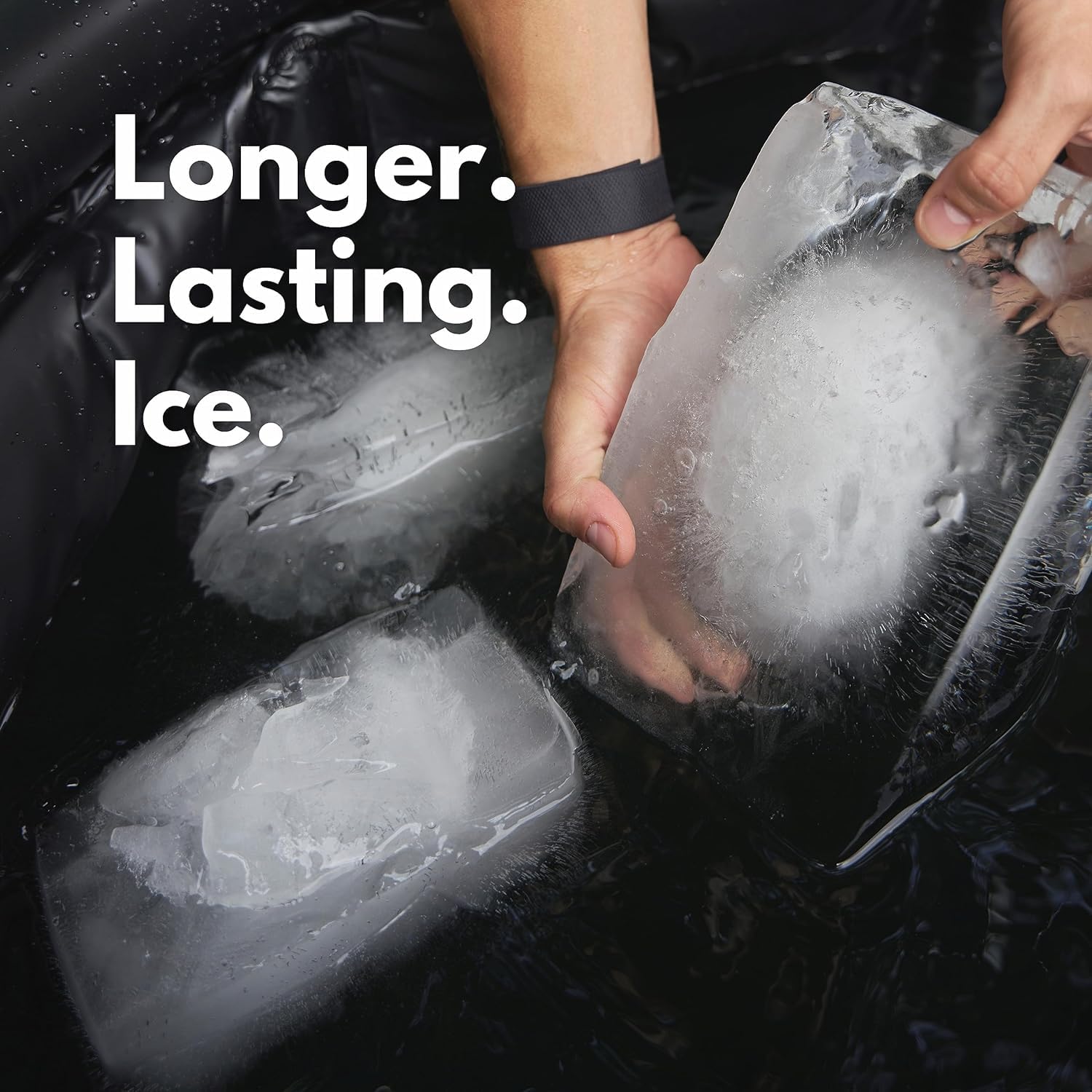 Plunge Lab Plunge Lab Extra Large Ice Block Mold 2-Pack for Cold Plunge and Coolers Reusable Steel Reinforced Silicone Big Ice Cube Molds - View 3 of 7