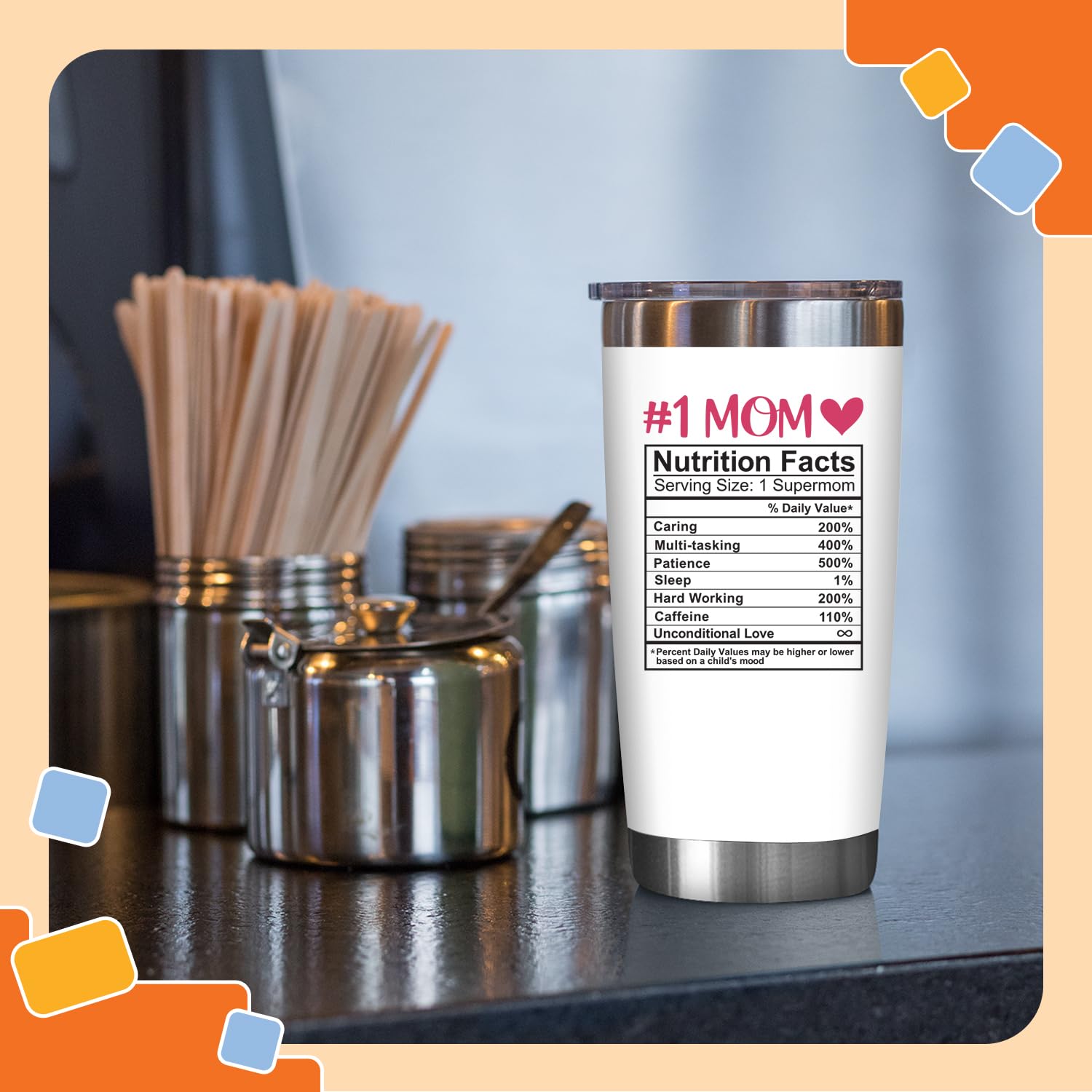 NewEleven NewEleven Unique Mothers Day Gifts for Mom and Wife 20 Oz Tumbler Perfect Birthday Present Ideas from Daughter Son Kids - View 4 of 7