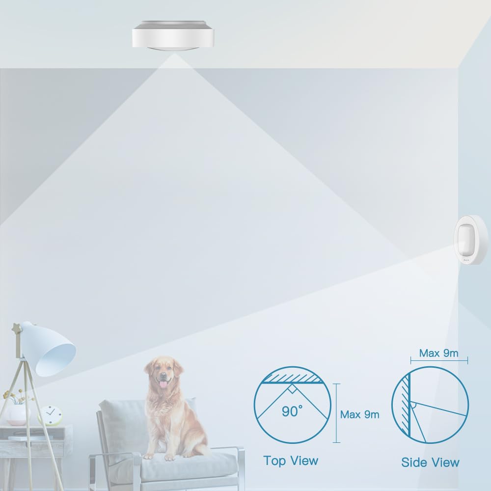 HEIMAN HEIMAN WiFi Smart Motion Sensor Wireless Home Security PIR Detector with Real-Time App Notifications for Smart Home Automation - View 4 of 8