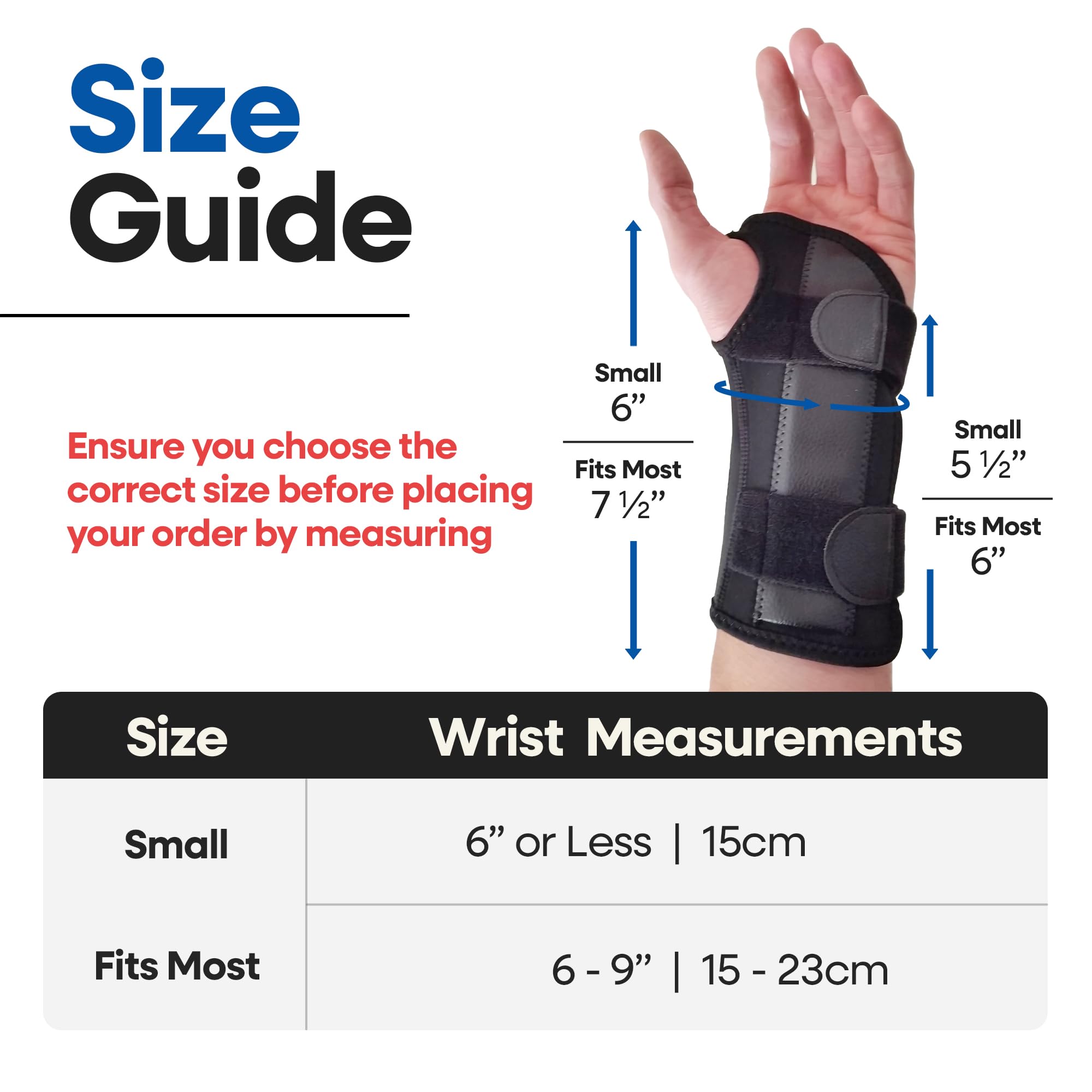 ARMSTRONG AMERICA Carpal Tunnel Wrist Brace Night Support for Pain Relief Compression Sleeve Small Left Arm Stabilizer and Hand Brace for Tendonitis Treatment - View 6 of 9