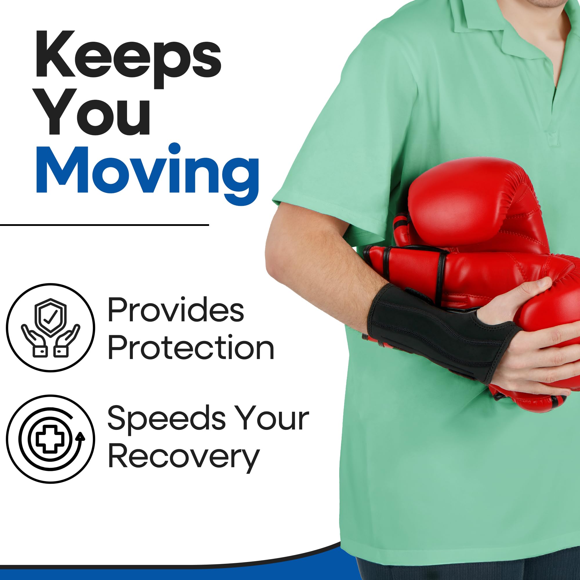 ARMSTRONG AMERICA Carpal Tunnel Wrist Brace Night Support for Pain Relief Compression Sleeve Small Left Arm Stabilizer and Hand Brace for Tendonitis Treatment - View 9 of 9