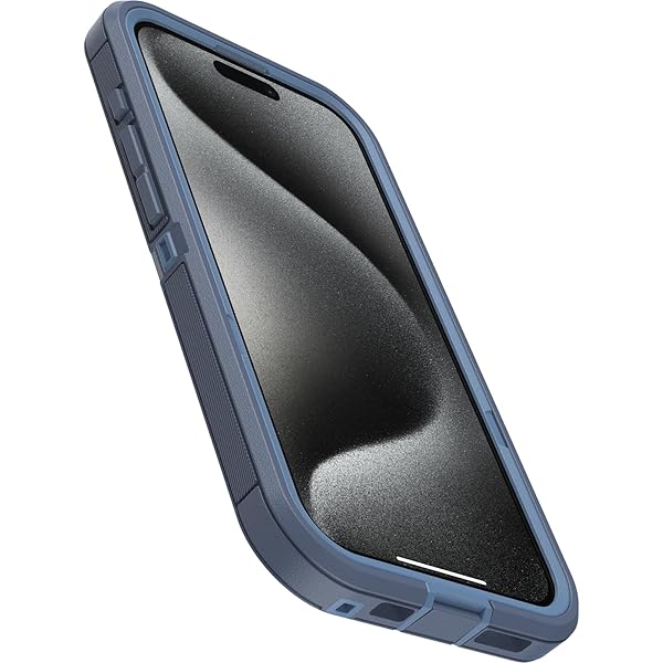 OtterBox OtterBox iPhone 15 Pro Defender Series XT Case Baby Blue Jeans Rugged Screenless MagSafe Compatible with Lanyard Attachment - View 5 of 7