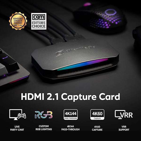 AVerMedia AVerMedia HDMI 2.1 Capture Card GC553G2: 4K Streaming for PS5, Xbox Series X/S, Switch - VRR & HDR Support - View 6 of 11