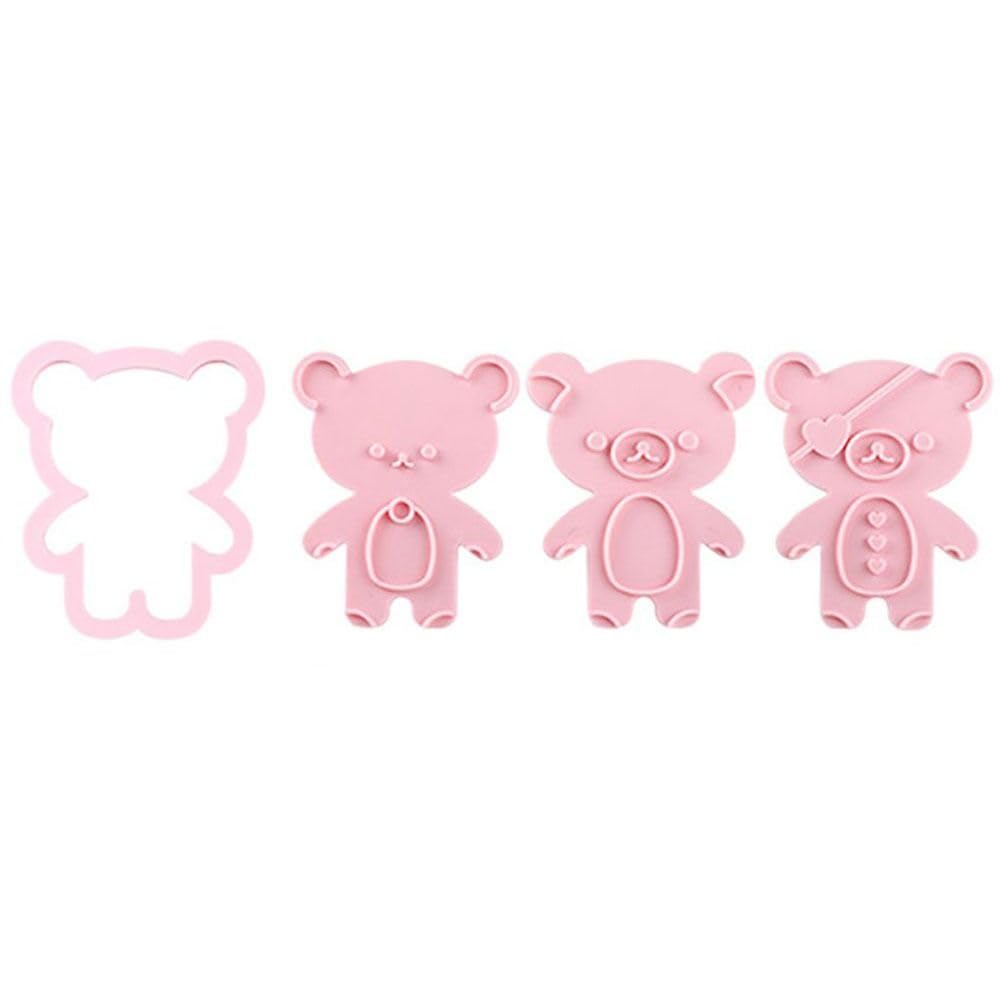 Kopida Cute Bear Mold Cookie Cutters Set for DIY Pastry Baking and Fondant Biscuit Making