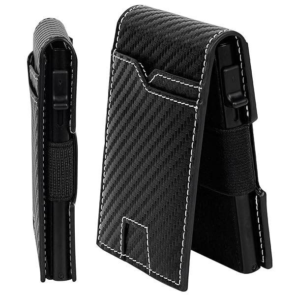 FUNGORGT FUNGORGT Slim Wallet for Men RFID Blocking Minimalist Carbon Fiber Leather Pop-up Holder for 10 Cards Passport and Credit Cards