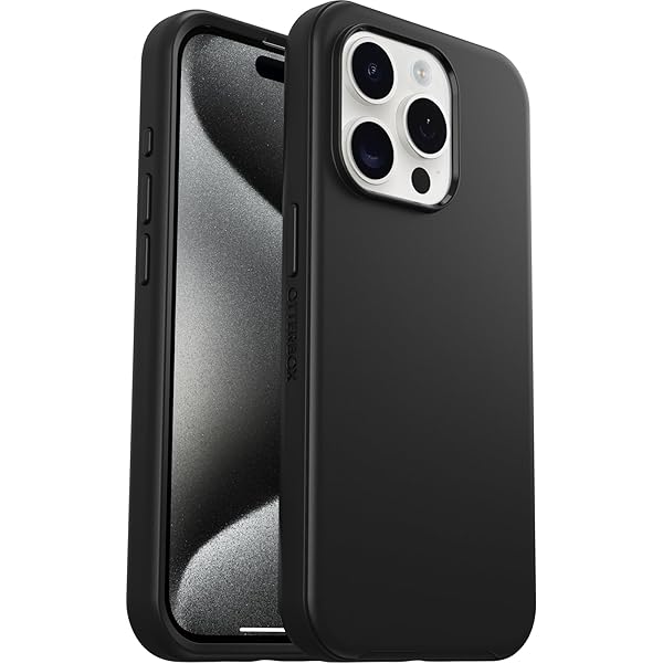 OtterBox OtterBox iPhone 15 Pro Symmetry Series Case Black MagSafe Compatible Sleek Design with Raised Edges for Camera and Screen Protection - View 2 of 6