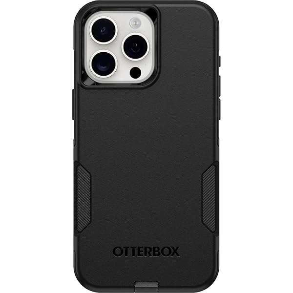 OtterBox OtterBox iPhone 15 Pro MAX Commuter Case - Slim, Tough, Pocket-Friendly, Black with Port Protection - View 2 of 4