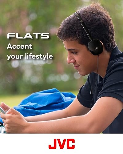 JVC JVC HAS160MB Colorful Flat Foldable On-Ear Headphones with Remote & Microphone - Adjustable 3.94ft Gold Plated 3.5mm Plug - View 4 of 7