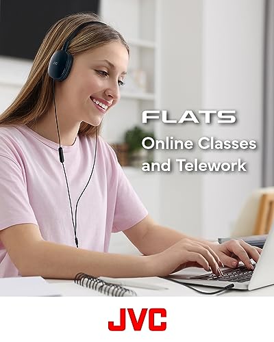 JVC JVC HAS160MB Colorful Flat Foldable On-Ear Headphones with Remote & Microphone - Adjustable 3.94ft Gold Plated 3.5mm Plug - View 5 of 7