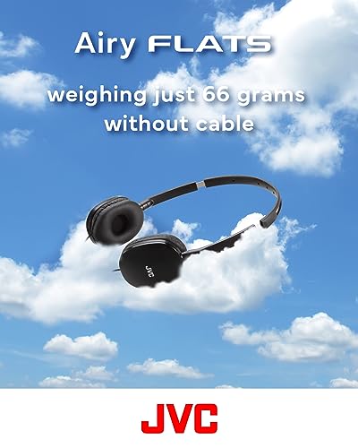 JVC JVC HAS160MB Colorful Flat Foldable On-Ear Headphones with Remote & Microphone - Adjustable 3.94ft Gold Plated 3.5mm Plug - View 7 of 7