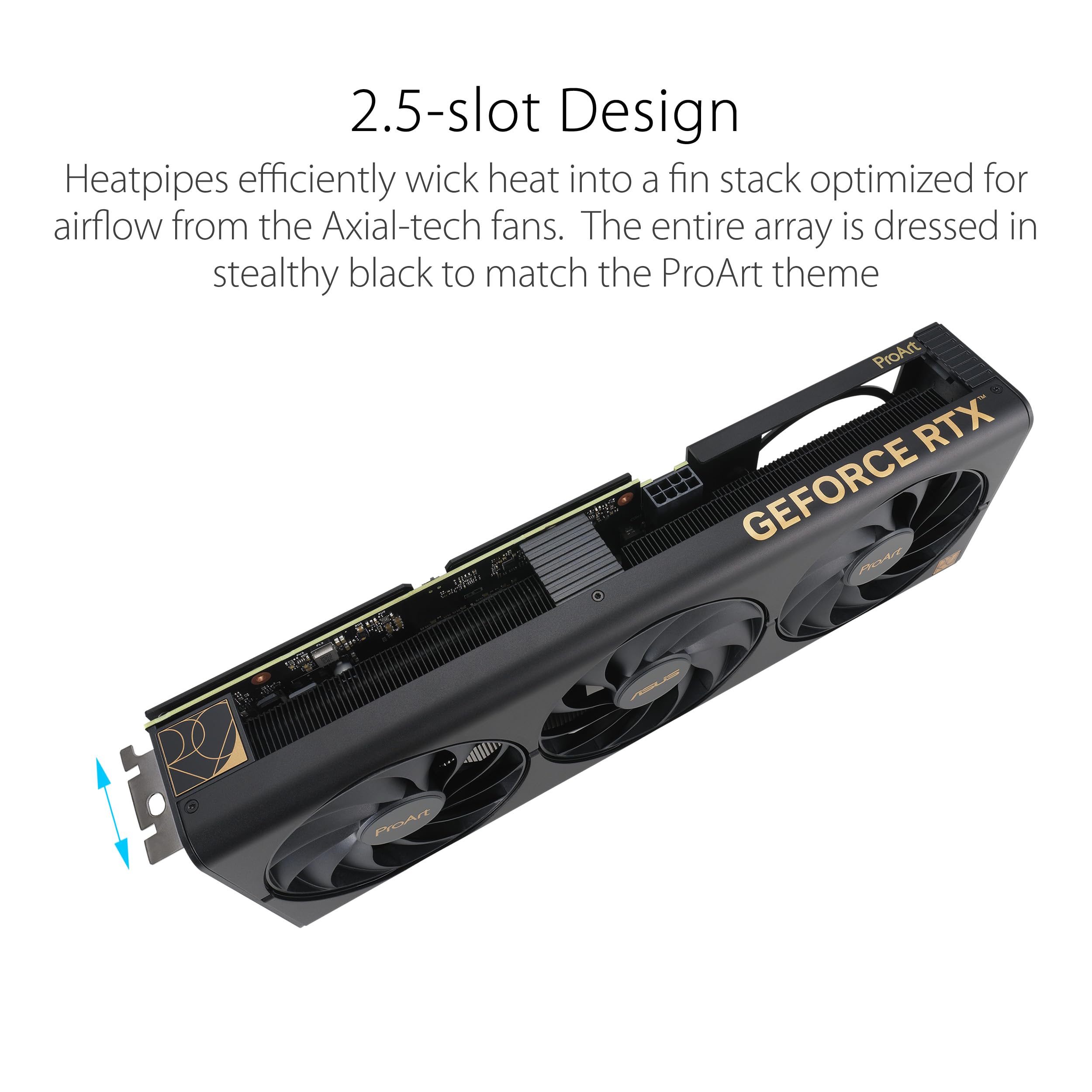 ASUS ASUS ProArt GeForce RTX 4060 OC Edition 8GB GDDR6 Graphics Card PCIe 4.0 DLSS 3 HDMI 2.1a DisplayPort 1.4a - View 3 of 7