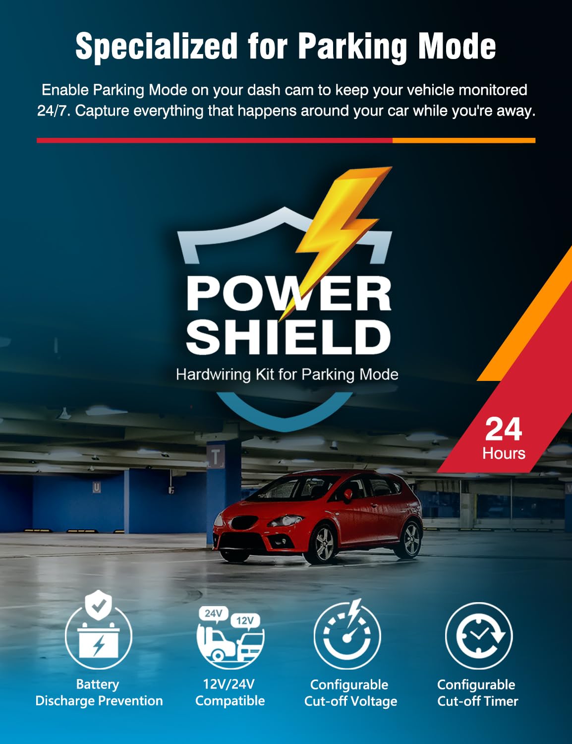 MASIGO MASIGO Dash Cam Hardwire Kit USB-C Compatible with Low Voltage Protection and Timer Settings for Continuous Power in Parking Mode - View 2 of 5