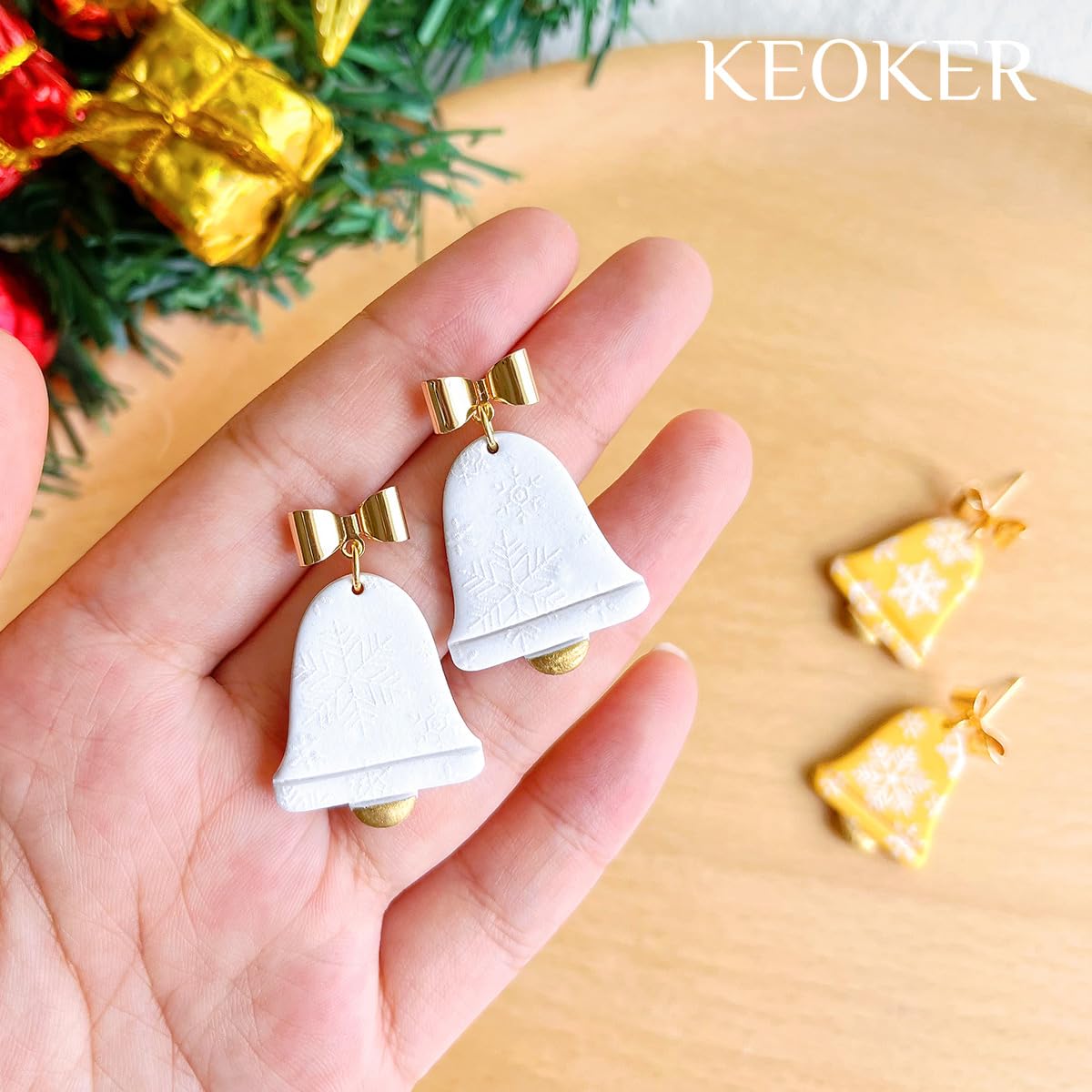 Keoker Keoker Christmas Polymer Clay Cutters for Earrings 11 Shapes Winter Clay Cutters Perfect for Holiday Crafts and DIY Jewelry Making - View 8 of 9
