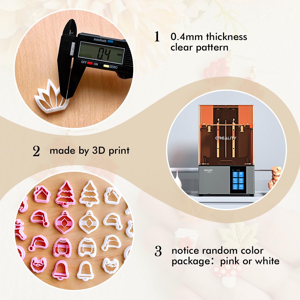 Keoker Keoker Christmas Polymer Clay Cutters for Earrings 11 Shapes Winter Clay Cutters Perfect for Holiday Crafts and DIY Jewelry Making - View 9 of 9