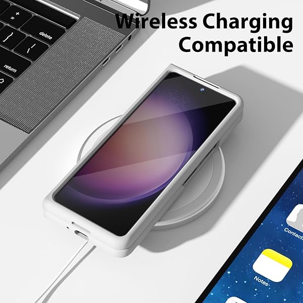 oakxco Oakxco Samsung Galaxy Z Fold 5 Case Liquid Silicone Grip Cute Slim Soft Rubber TPU Matte Solid Protective Shockproof Cover for Women - View 9 of 9