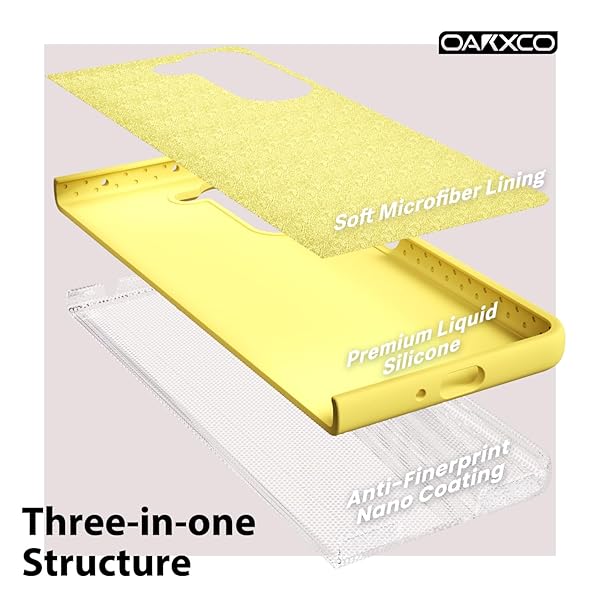 oakxco Oakxco Samsung Galaxy Z Fold 5 Case Liquid Silicone Grip Cute Thin Slim Soft Rubber TPU Gel Cover for Women Aesthetic Design Yellow - View 7 of 9