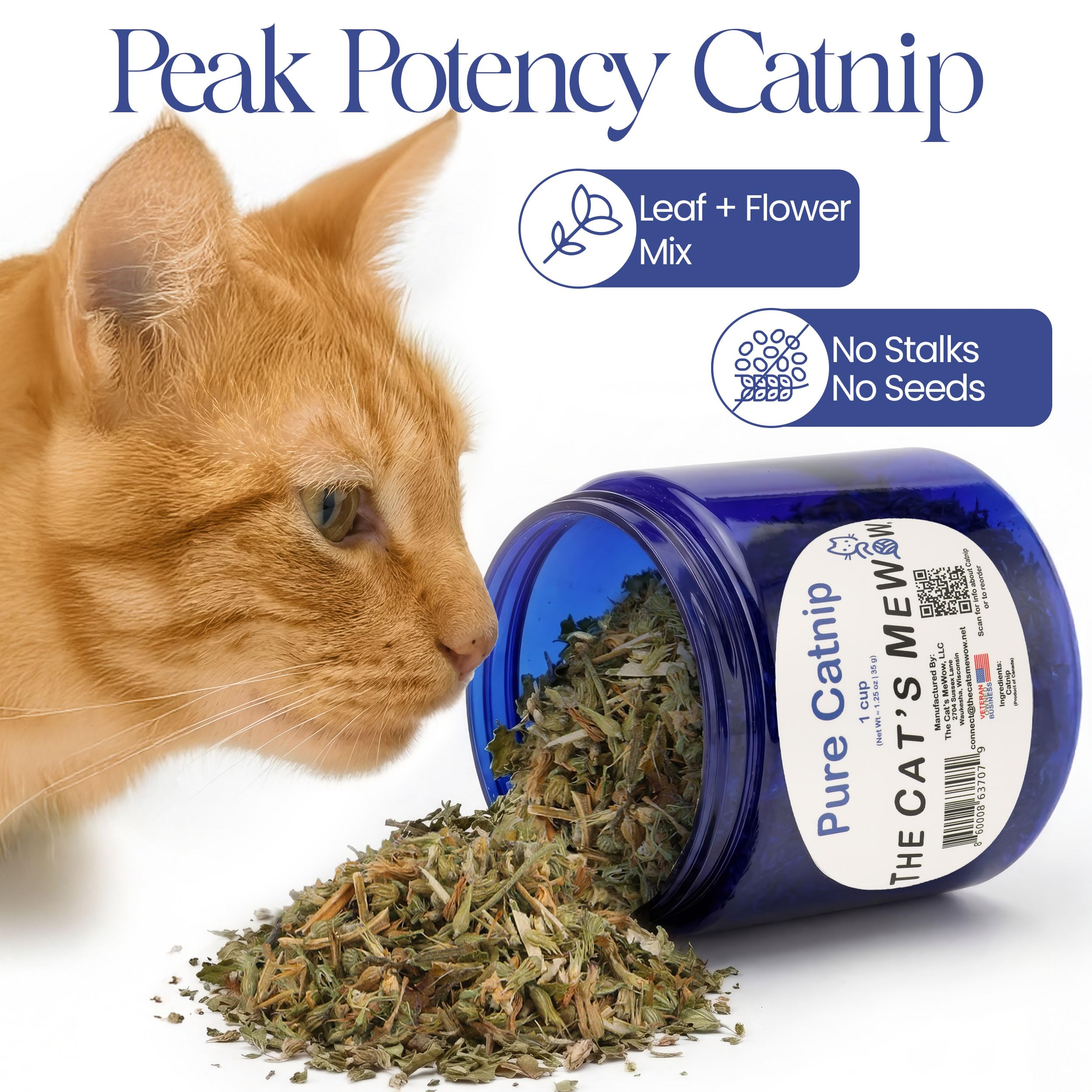 The Cat's MeWow The Cats MeWow 100 Percent Pure Catnip All Natural Non Addictive Treat for Cats and Kittens - View 2 of 6
