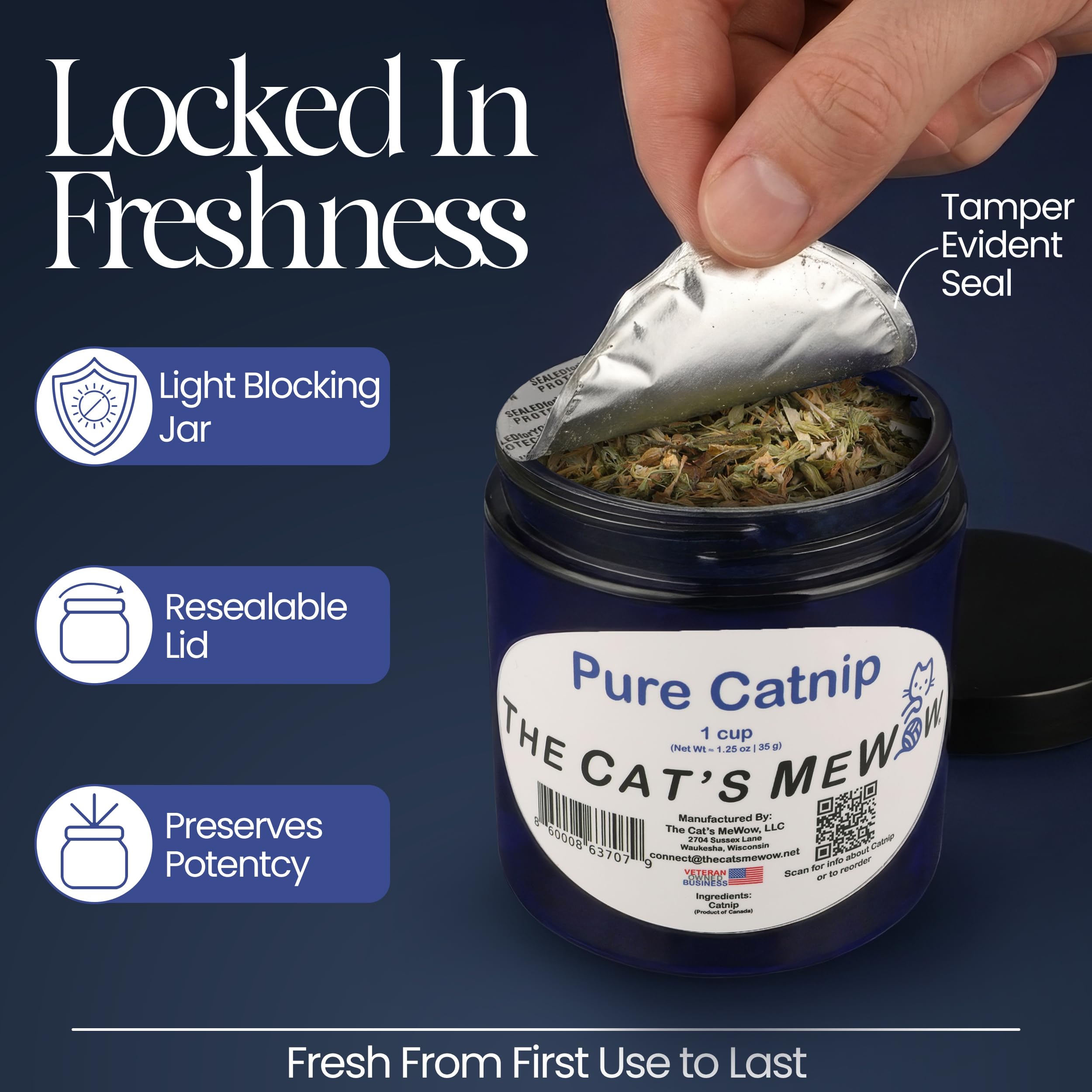 The Cat's MeWow The Cats MeWow 100 Percent Pure Catnip All Natural Non Addictive Treat for Cats and Kittens - View 3 of 6