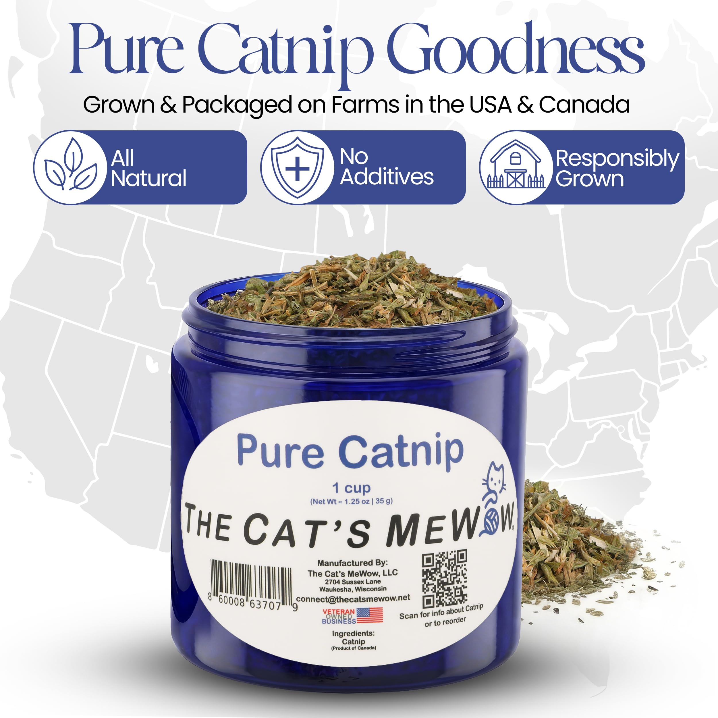 The Cat's MeWow The Cats MeWow 100 Percent Pure Catnip All Natural Non Addictive Treat for Cats and Kittens - View 4 of 6