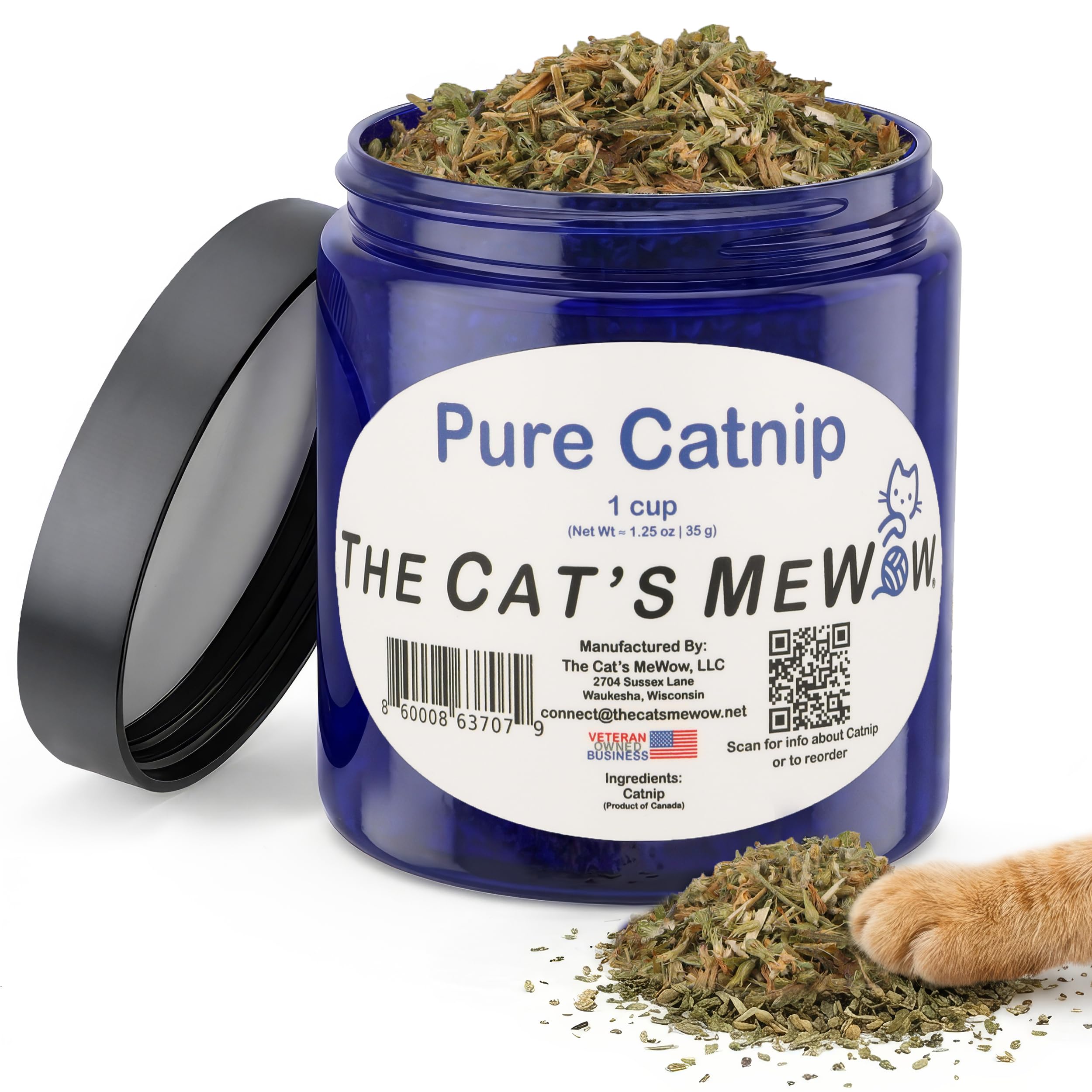The Cat's MeWow The Cats MeWow 100 Percent Pure Catnip All Natural Non Addictive Treat for Cats and Kittens