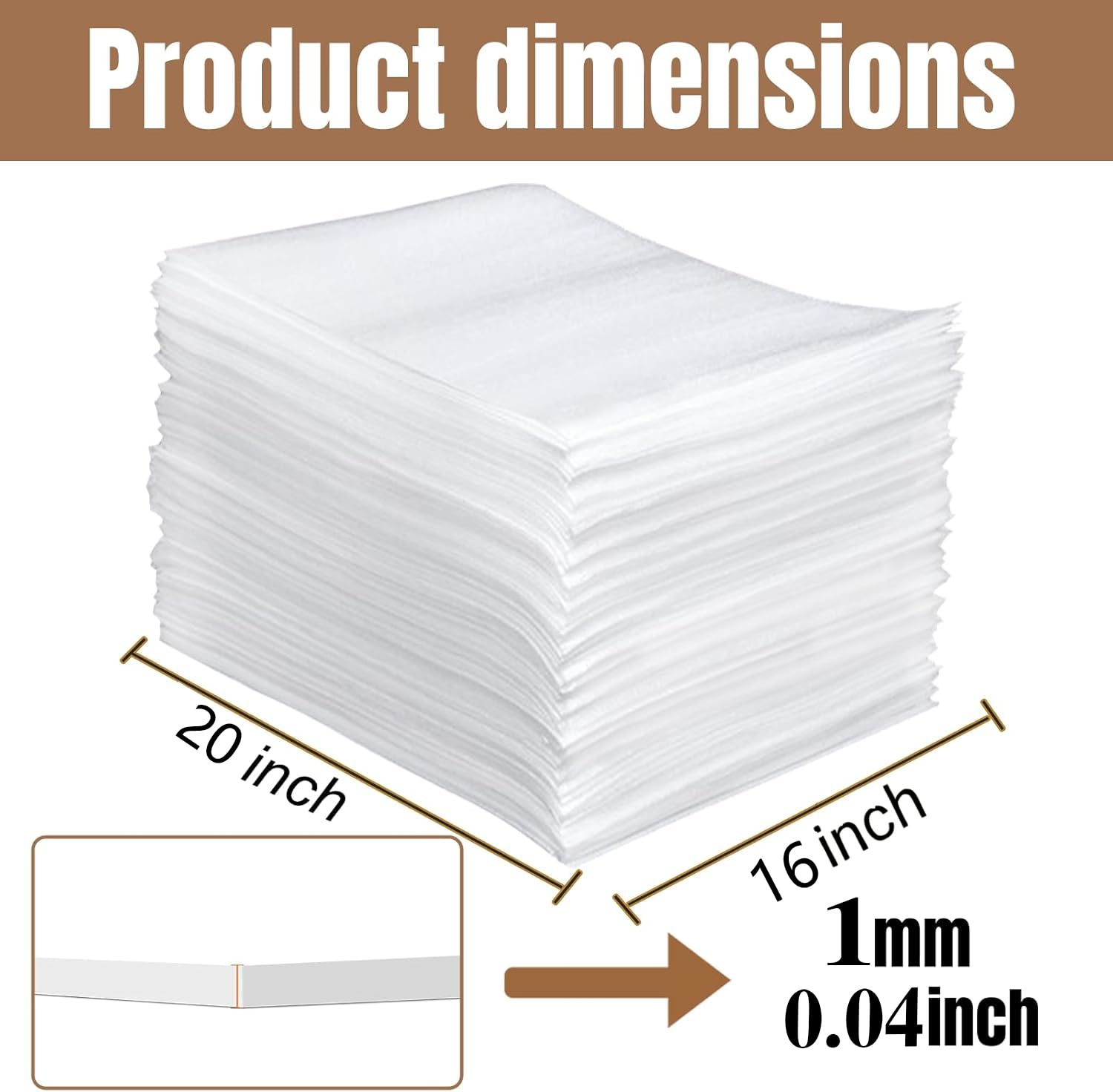 High-PQ Large Cushion Foam Pouches 16 x 20 Inch 25Pcs for Shipping Moving Storage Extra Protection for Fragile Items - View 2 of 7