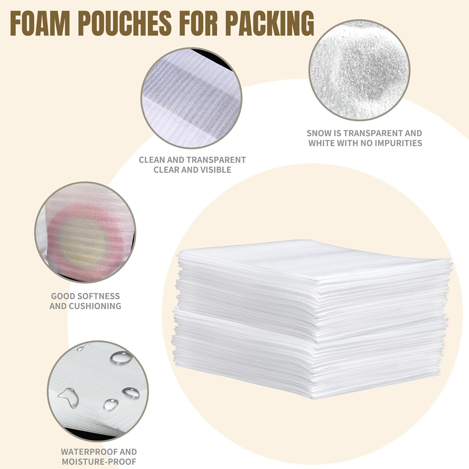 High-PQ Large Cushion Foam Pouches 16 x 20 Inch 25Pcs for Shipping Moving Storage Extra Protection for Fragile Items - View 3 of 7