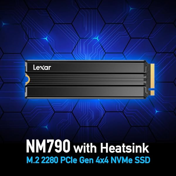 Lexar Lexar 4TB NM790 SSD with Heatsink - Fast PCIe Gen4 NVMe M.2 for PS5 & Creators | 7400 MB/s Read/Write Speed - View 4 of 11