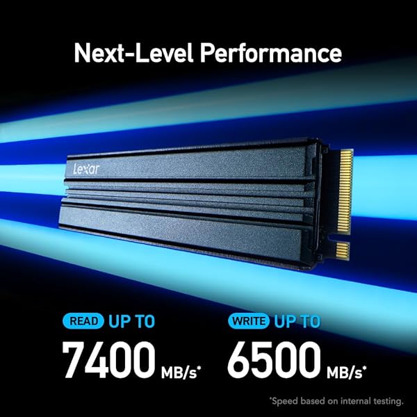 Lexar Lexar 4TB NM790 SSD with Heatsink - Fast PCIe Gen4 NVMe M.2 for PS5 & Creators | 7400 MB/s Read/Write Speed - View 5 of 11