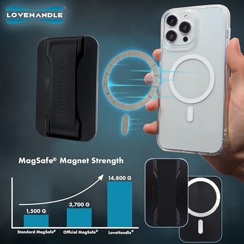 LOVEHANDLE LoveHandle PRO MagSafe Phone Grip: Magnetic Mount & Kickstand for All MagSafe Devices - Magic Marble Design - View 9 of 11