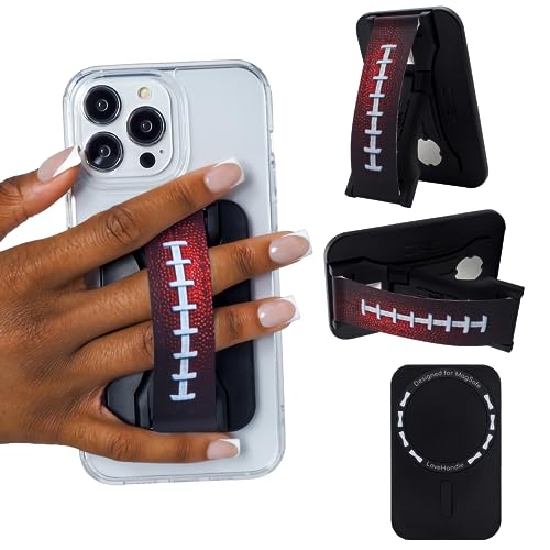 LOVEHANDLE LoveHandle PRO MagSafe Phone Grip & Kickstand - Universal Magnetic Mount for Smartphones & Tablets - Football Design - View 3 of 11