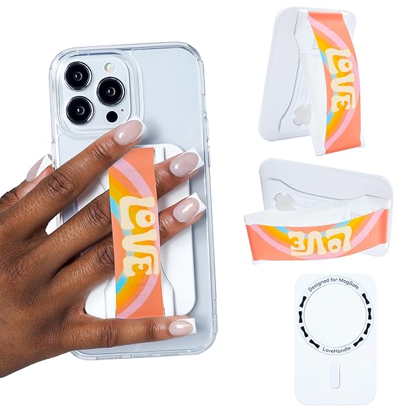 LOVEHANDLE LoveHandle PRO: MagSafe Compatible Magnetic Phone Grip & Kickstand for All Devices - View 3 of 11