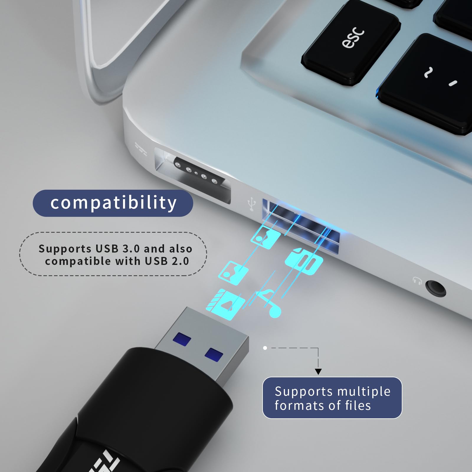 TEKISM TEKISM 32GB USB 3.2 Gen 1 Flash Drive 5 Pack External Storage for Computer and Laptop - View 6 of 6
