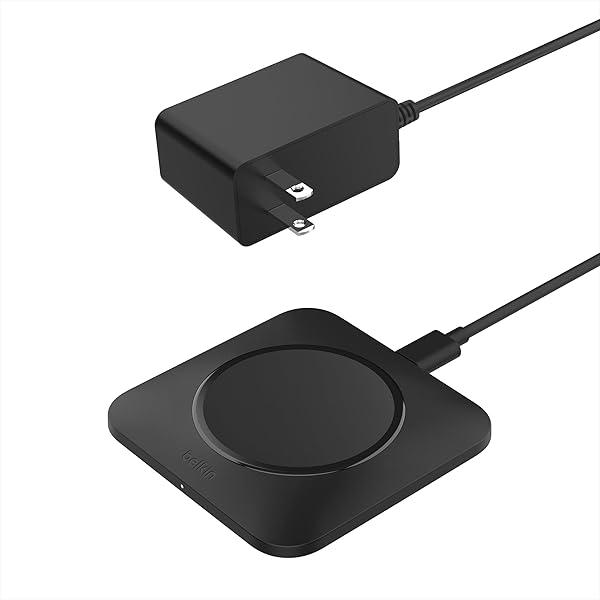 Belkin Belkin BoostCharge Pro 15W Wireless Charging Pad Fast Qi Charger for iPhone Samsung Galaxy AirPods Pro and More Black - View 3 of 8