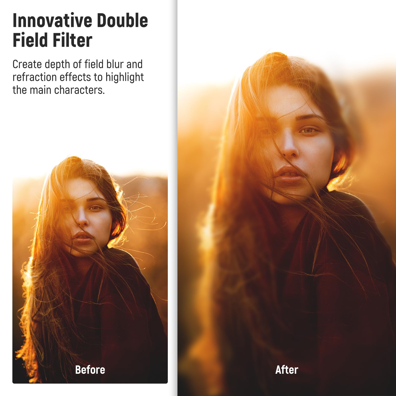 NEEWER NEEWER 67mm Center Field Split Diopter Filter for Camera with K9 Optical Glass and Aluminium Frame for Blurred Refraction Effects - View 3 of 8