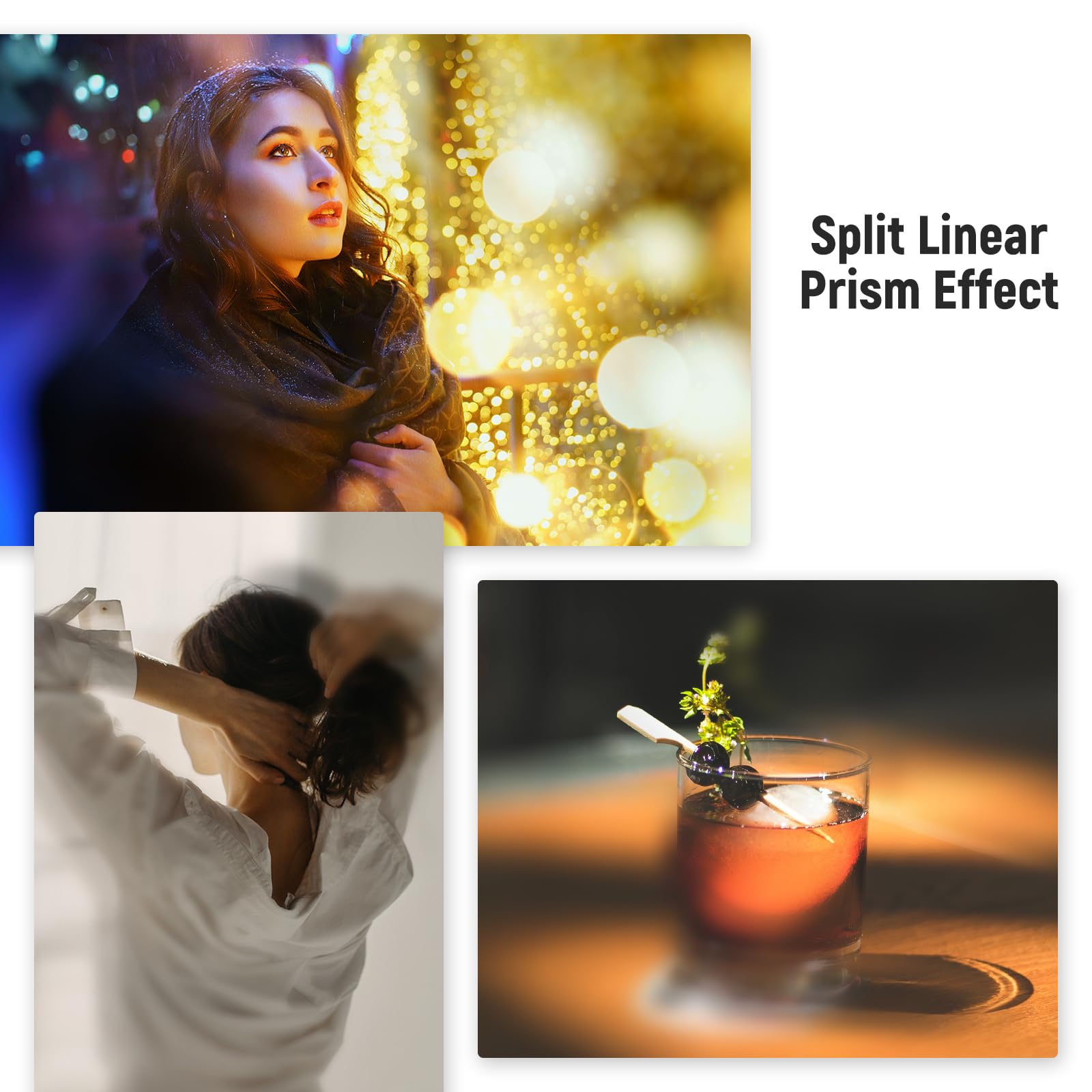 NEEWER NEEWER 67mm Center Field Split Diopter Filter for Camera with K9 Optical Glass and Aluminium Frame for Blurred Refraction Effects - View 5 of 8