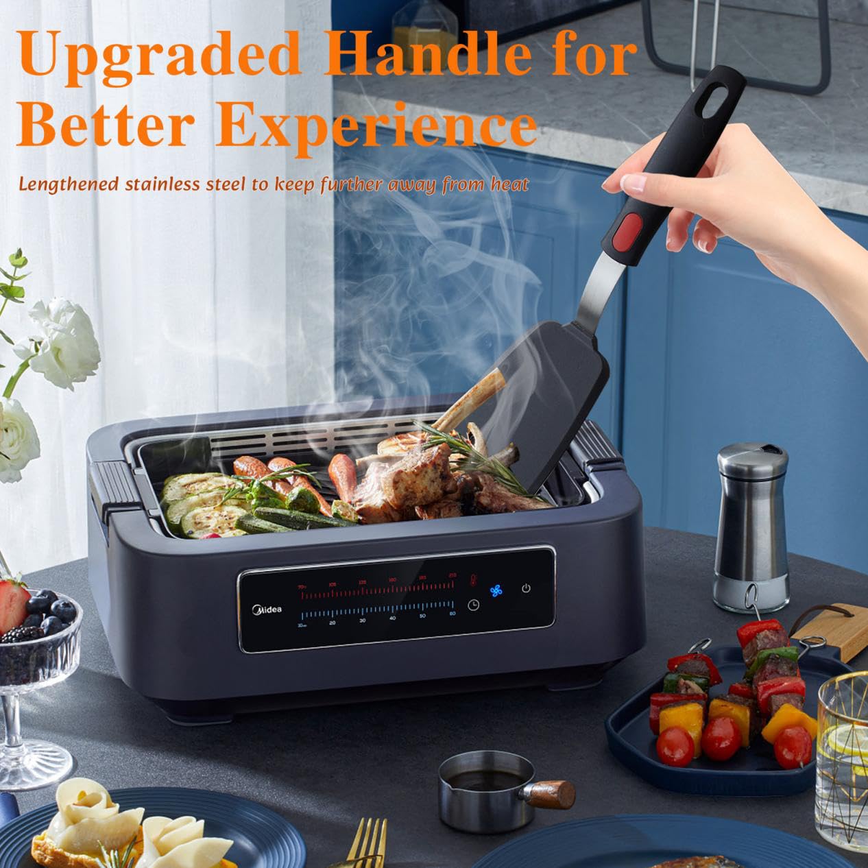 KAKAMINA Silicone Spatula Turner Set 5 Pack Heat Resistant 600F Nonstick Cookware Utensils for Cooking Eggs Pancakes Dishwasher Safe - View 5 of 7