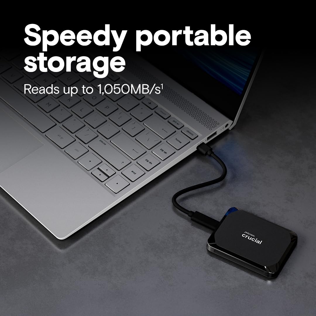 Crucial Crucial X9 2TB Portable SSD Fast Read Speed Lightweight USB 3.2 External Solid State Drive for PC and Mac - View 2 of 6