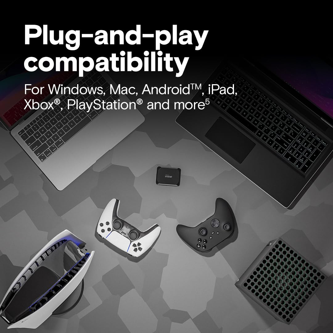 Crucial Crucial X9 2TB Portable SSD Fast Read Speed Lightweight USB 3.2 External Solid State Drive for PC and Mac - View 4 of 6