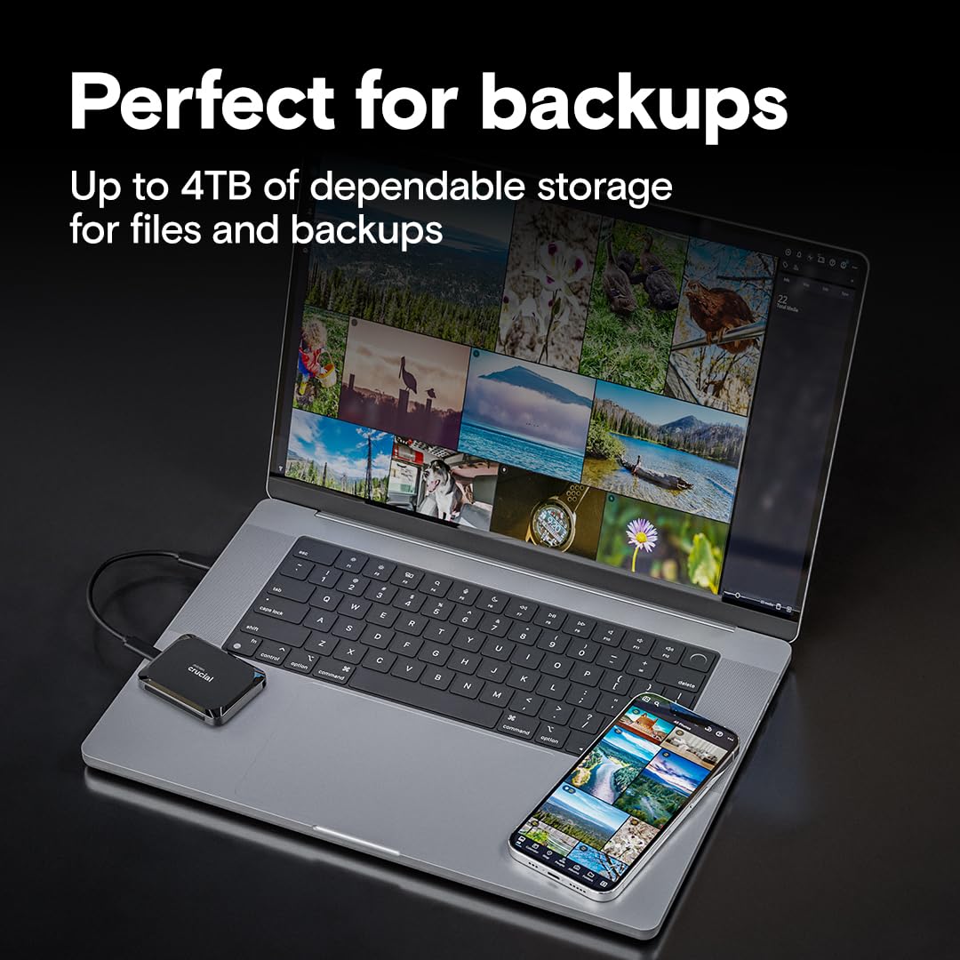 Crucial Crucial X9 2TB Portable SSD Fast Read Speed Lightweight USB 3.2 External Solid State Drive for PC and Mac - View 5 of 6