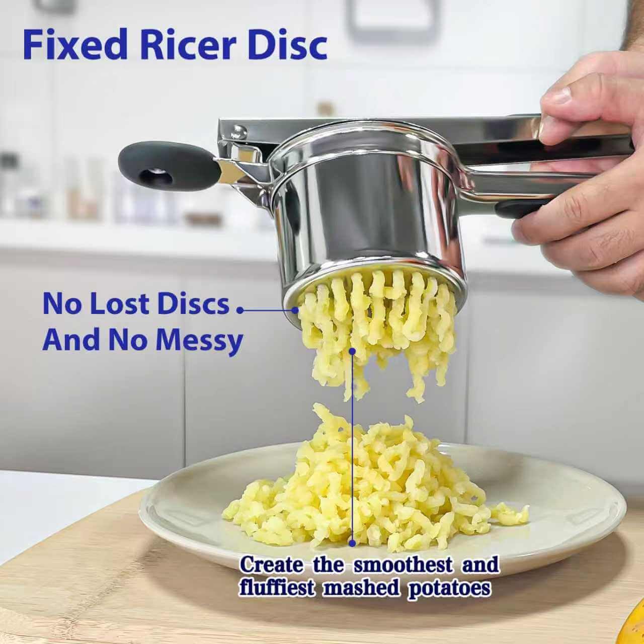 SPEENSUN SPEENSUN Potato Ricer Heavy Duty Stainless Steel Masher for Fluffy Mashed Potatoes and Spaetzle Maker with Silicone Handle - View 4 of 6