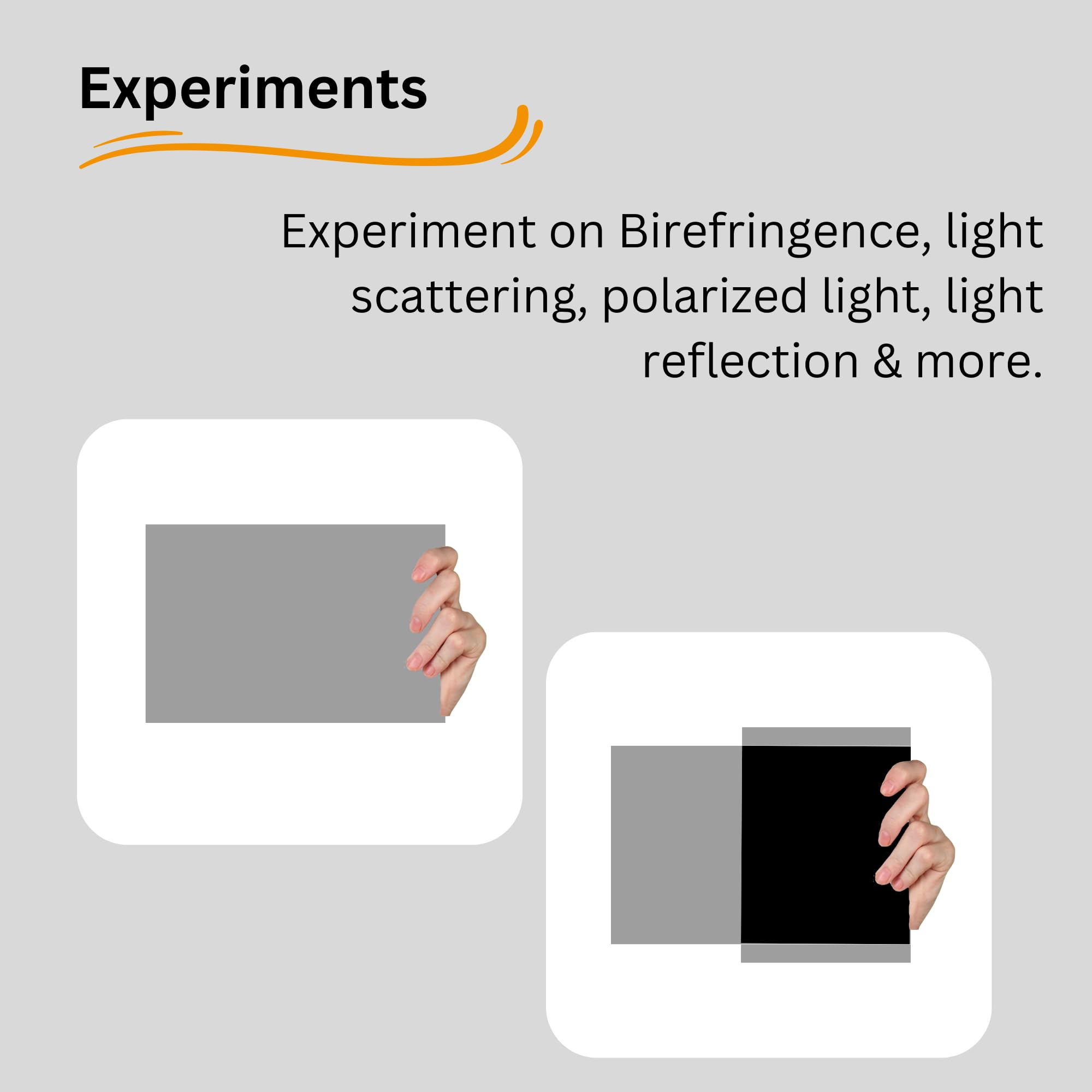 GLARE GUARD G Wave Polarizer Linear Polarizing Film for Photography LCD Repair and Physics Education 10 mil Gray Sun Filter 11"x8" Non-Adhesive 1PC - View 2 of 7